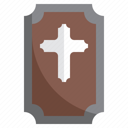Coffin, rip, cross, death, furniture, household icon - Download on Iconfinder