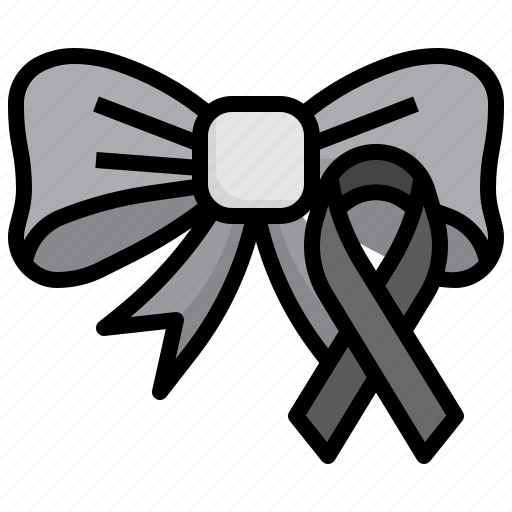 Ribbon, accessory, ornament, funeral, decoration icon - Download on Iconfinder