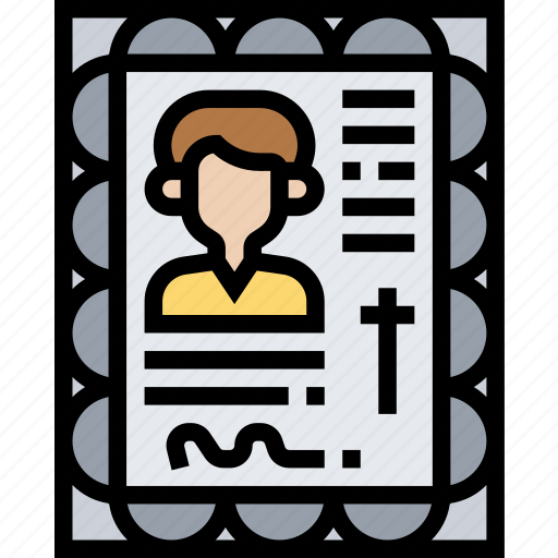 Death, certificate, deceased, official, document icon - Download on Iconfinder
