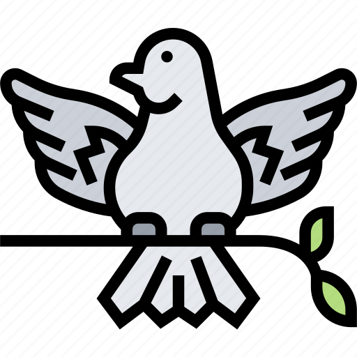 Dove, peach, hope, freedom, heaven icon - Download on Iconfinder
