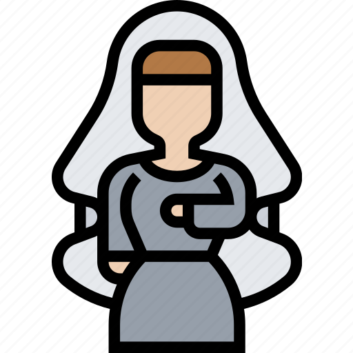 Nun, christian, catholic, church, religious icon - Download on Iconfinder