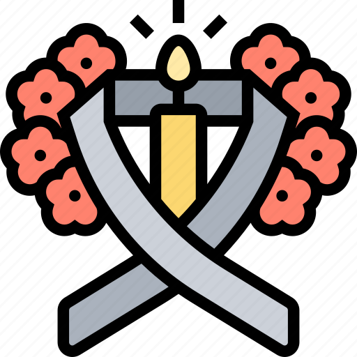 Ribbon, mourning, grief, funeral, ceremonial icon - Download on Iconfinder