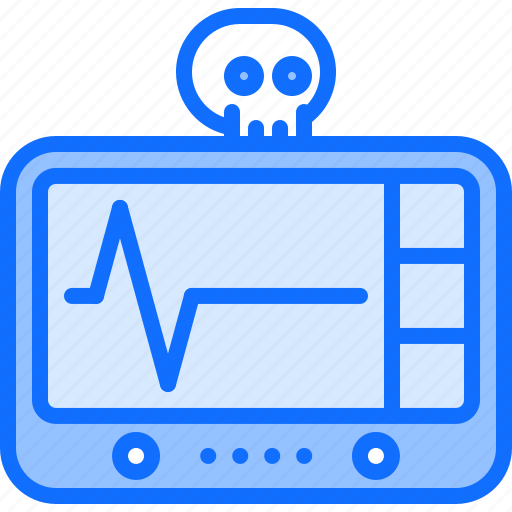 Pulse, skull, agency, death, funeral icon - Download on Iconfinder