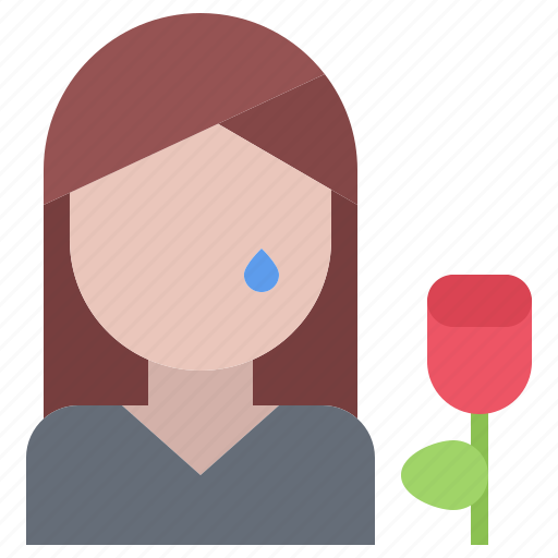 Woman, flower, crying, agency, death, funeral icon - Download on Iconfinder