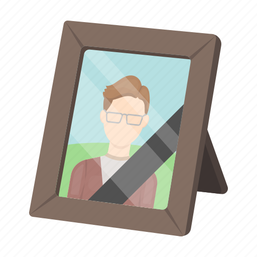 Black, dead, frame, mourning, photo, tape icon - Download on Iconfinder