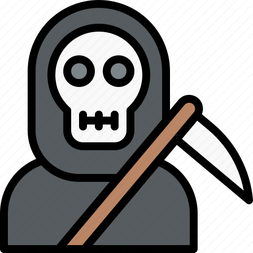 Funeral, burial, grief, death, reaper, scythe icon - Download on Iconfinder