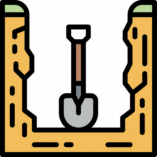 Funeral, burial, grief, dig, hoe, grave icon - Download on Iconfinder