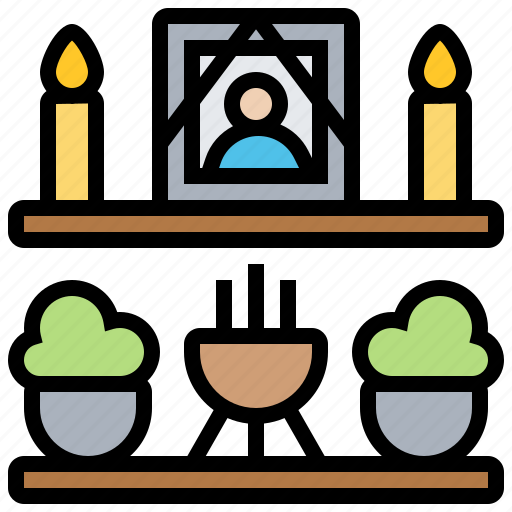 Altar, buddhist, deceased, grief, religion icon - Download on Iconfinder