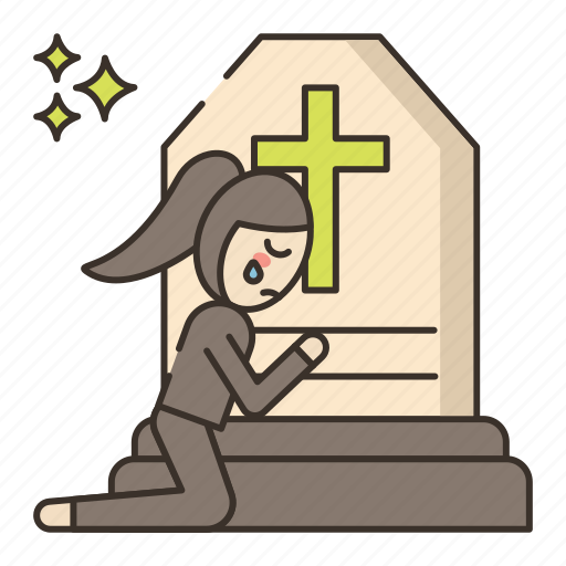 Bereaved, grave, death icon - Download on Iconfinder
