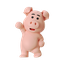 greetings, hello, hi, pig, piggy, animal, cute, emoji, mascot 