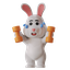 rabbit exercise, dumbbell, tired, sport, rabbit, easter, 3d mascot, cute, pet 