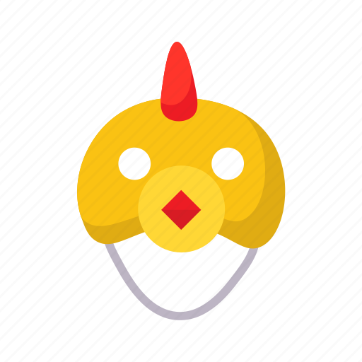 Chicken, eye, mask, flat, icon, masquerade, funny icon - Download on Iconfinder