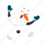 traditional, winter, flat, icon, sing, carrot, funny, snowmen, element 