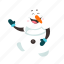 funny, snowmen, flat, icon, winter, holiday, happy, carrot, laugh 