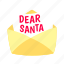 letter, santa, claus, flat, icon, mail, email, write, snowmen 