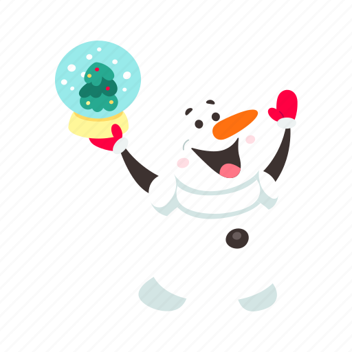 Smile, flat, icon, snowball, snowman, snow, christmas icon - Download on Iconfinder