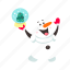 smile, flat, icon, snowball, snowman, snow, christmas, funny, happy 