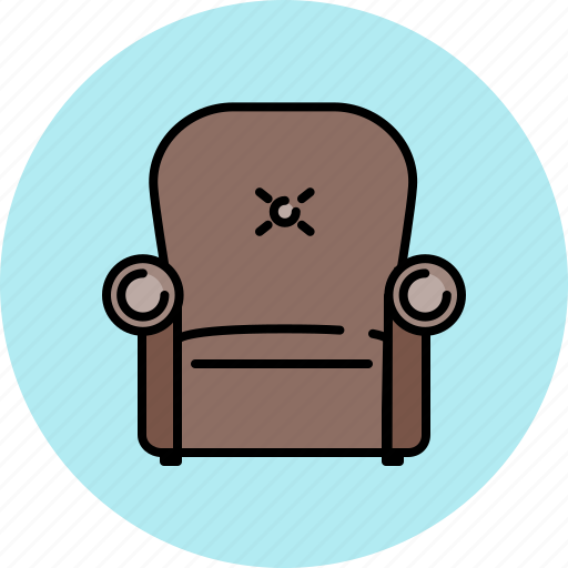 Armchair, chair, fabric, furniture, leather, livingroom icon - Download on Iconfinder