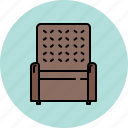 armchair, chair, fabric, furniture, leather, livingroom