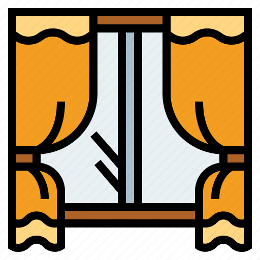 Curtains, furniture, glass, window icon - Download on Iconfinder