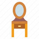 dressing, furniture, mirror, table