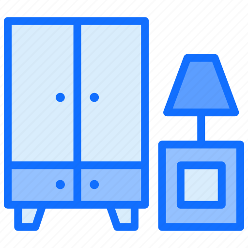 Furniture, interior, cabinet, drawer, households, lamp table icon - Download on Iconfinder