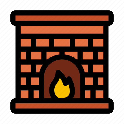 Fireplace, winter, warm, furniture icon - Download on Iconfinder