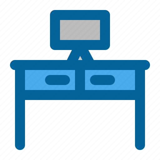 Apartment, computer, house, room, table icon - Download on Iconfinder
