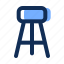 stool, bar, furniture, high, chair, household