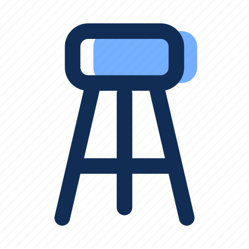 Stool, bar, furniture, high, chair, household icon - Download on Iconfinder