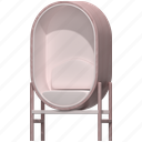 chair, capsule chair, furniture, interior, furnishing, room 