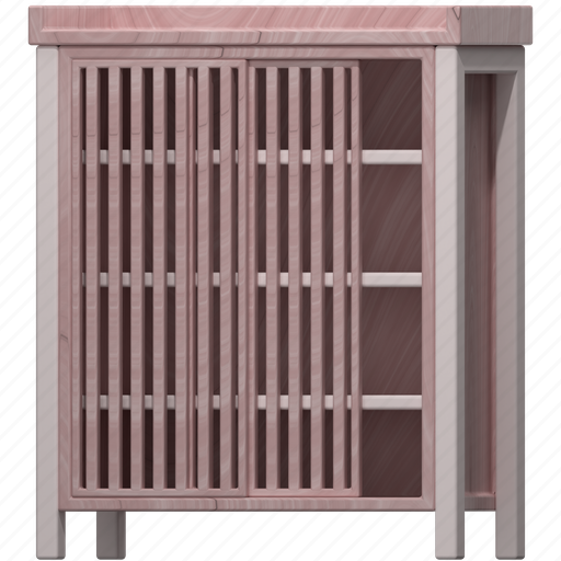 Storage cabinet, furniture, interior, furnishing, cabinet, storage 3D illustration - Download on Iconfinder