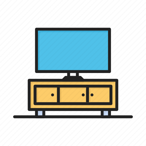 Chest of drawers, furniture, nightstand, television, tv icon - Download on Iconfinder