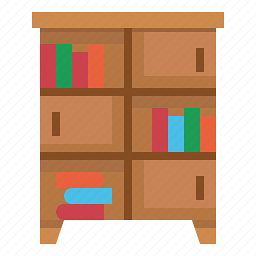 Book, cabinet, furniture, library, shelf icon - Download on Iconfinder