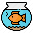aquarium, bowl, fish, goldfish, pet 