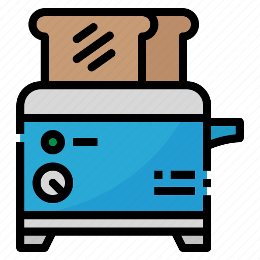 Bread, breakfast, cooking, food, toaster icon - Download on Iconfinder