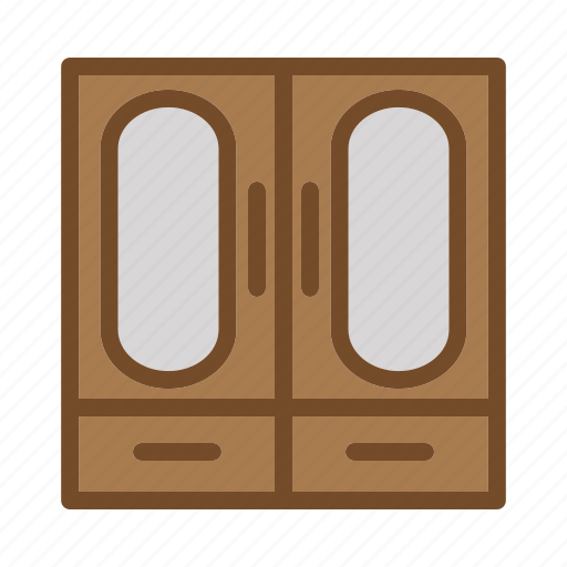 Cabinet, cupboard, drawer, furniture, room, shelves, table icon - Download on Iconfinder