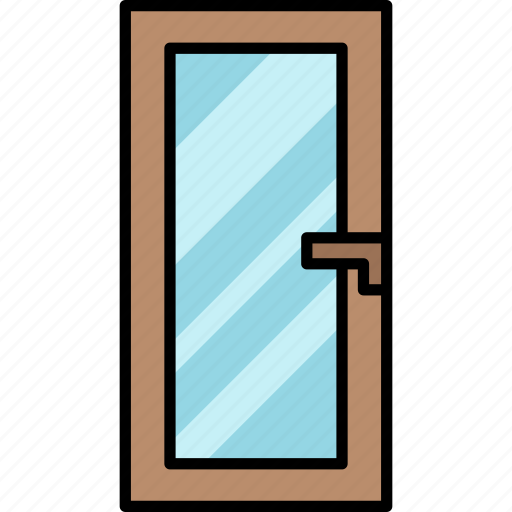 Door, furniture, glass door, interior, window icon - Download on Iconfinder