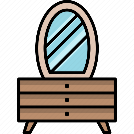 Cabinet, dressing table, furniture, interior, make up, mirror icon - Download on Iconfinder