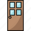 door, furniture, interior, window 