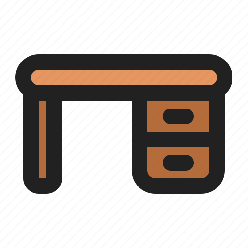 Desk, table, furniture, interior, office, work, workplace icon - Download on Iconfinder