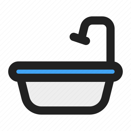 Bathtub, bath, bathroom, clean, interior, room, water icon - Download on Iconfinder