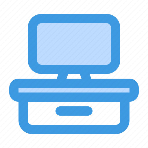 Television, tv, monitor, screen, table, desk, cabinet icon - Download on Iconfinder