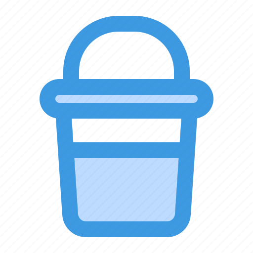 Water, bucket, pail, cleaning, wash, cleaner, plastic icon - Download on Iconfinder