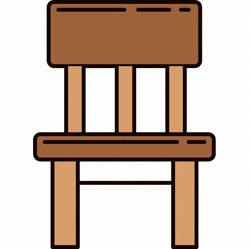 Chair, front, furniture, wooden icon - Download on Iconfinder