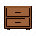 drawers, endtable, furniture, wooden 