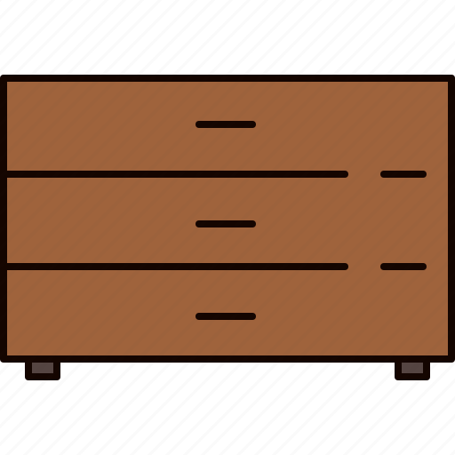 Drawers, furniture, wooden, chest of drawers, dresser icon - Download on Iconfinder