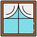 curtains, furniture, glass, window, wooden