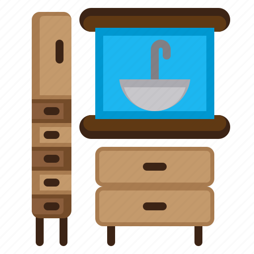 Bath, bathroom, chair, cupboard, furniture, households, shower icon - Download on Iconfinder