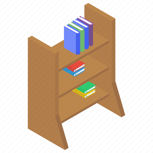 Book rack, books almirah, bookshelf, library, study room icon - Download on Iconfinder